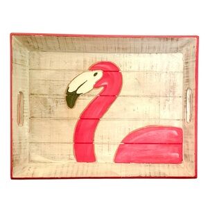 Flamingo Wooden Serving Tray